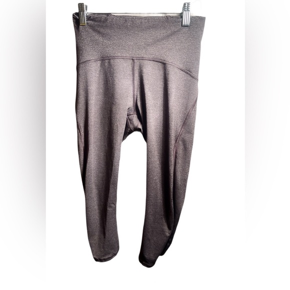 Lululemon Train Times Crop Heathered Black casual yoga athletic legging tights 6 - Picture 2 of 3